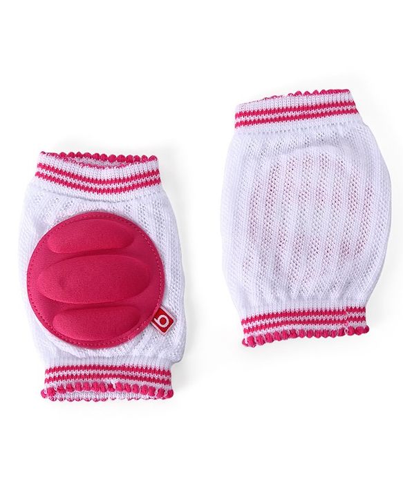 Babyhug Elbow & Knee Protection Pads White Pink (Design May Vary)