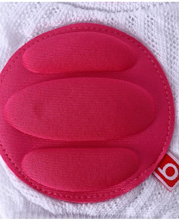 Babyhug Elbow & Knee Protection Pads White Pink (Design May Vary)