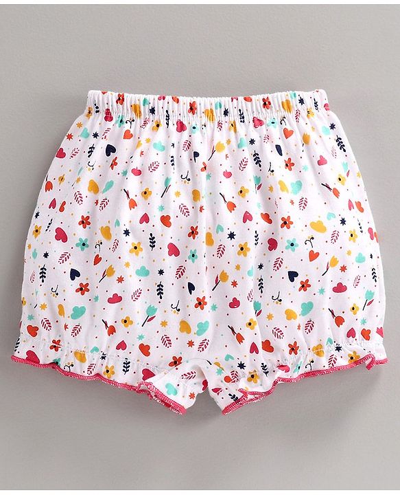 Babyhug 100% Cotton Bloomers Pack of 3 - Red White