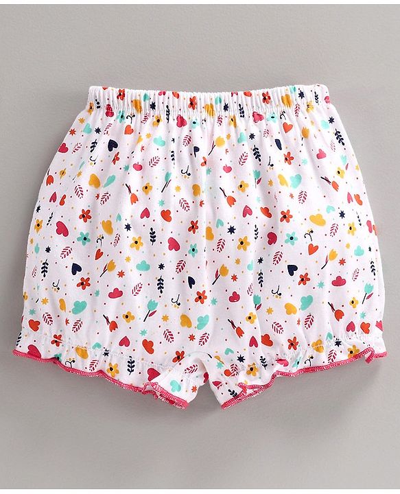 Babyhug 100% Cotton Bloomers Pack of 3 - Red White