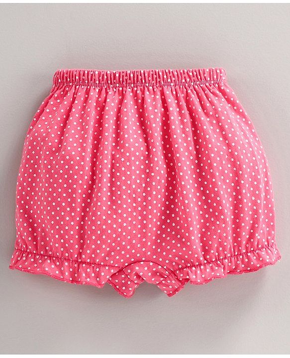 Babyhug 100% Cotton Bloomers Pack of 3 - Red White