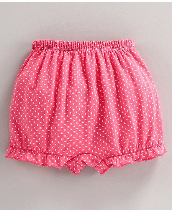 Babyhug 100% Cotton Bloomers Pack of 3 - Red White