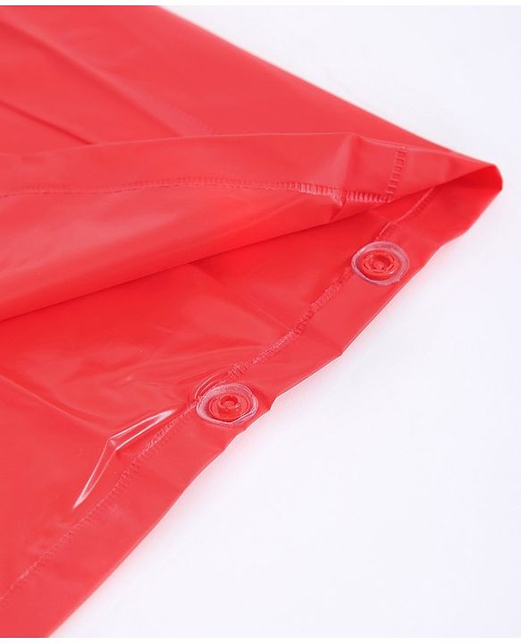 Babyhug Full Sleeves Raincoat Animal Print - Red