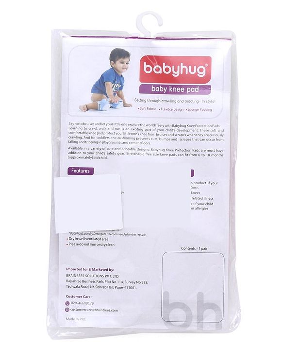 Babyhug Elbow & Knee Protection Pads Pink (Design May Vary)
