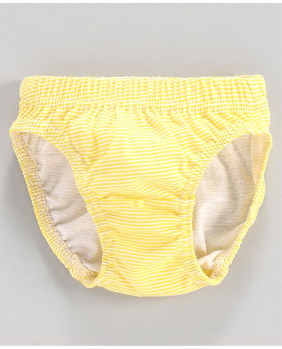Babyhug 100% Cotton Printed Panties Pack of 3 - Pink White Yellow