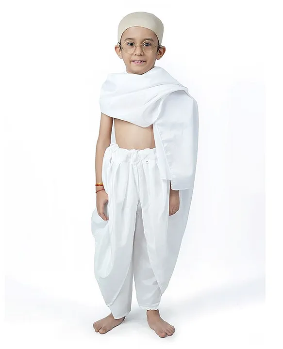 Mahatma Gandhi Tutorial | How to dress up Mahatma Gandhi | Mahatma Gandhi|  | Fancy dress competition - YouTube
