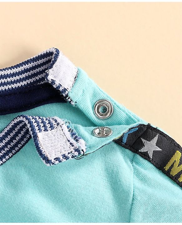 Babyhug Half Sleeves Tee Super Skater Print - Blue