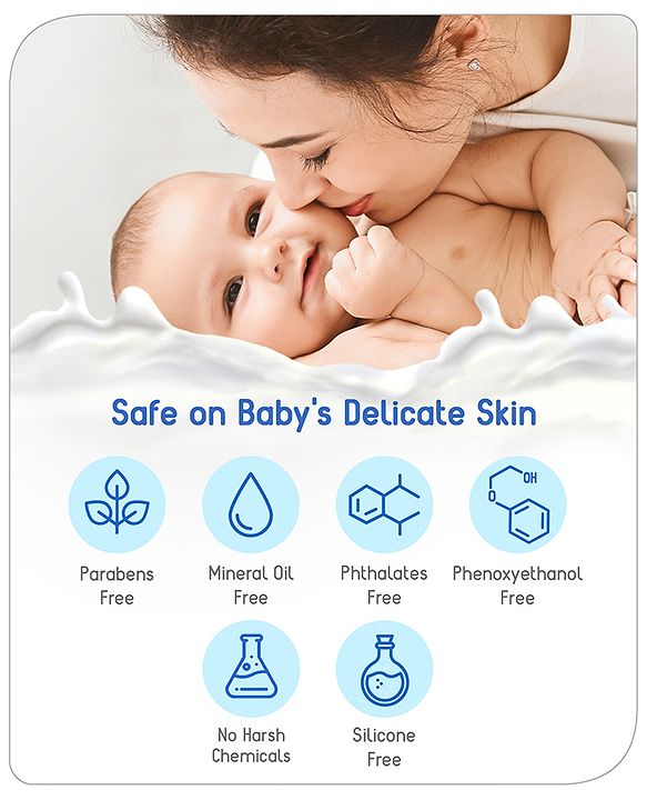 Babyhug Milk Protein Formula Daily Full Body and Face Moisturizing Milky Cream Ideal for Newborn Baby'S Delicate Skin - 50 g