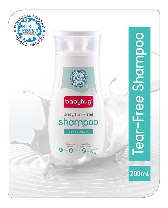 Babyhug Milk Protein Formula Daily Tear Free Milky Shampoo Ideal For Newborn Baby'S Delicate Scalp - 100 ml