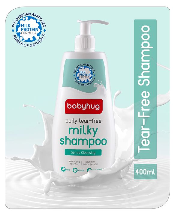 Babyhug Milk Protein Formula Daily Tear Free Milky Shampoo Ideal For Newborn Baby'S Delicate Scalp - 100 ml
