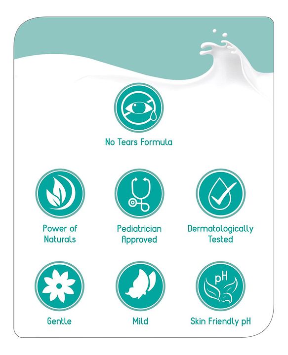 Babyhug Milk Protein Formula Daily Tear Free Milky Shampoo Ideal For Newborn Baby'S Delicate Scalp - 100 ml