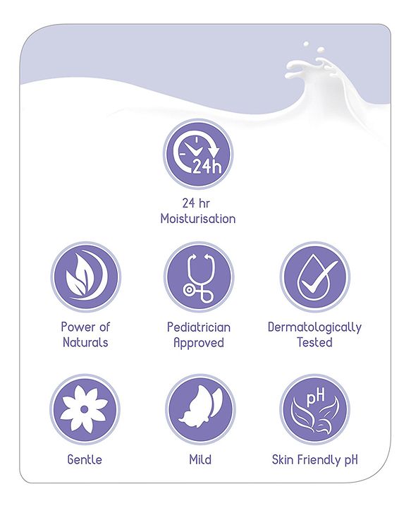 Babyhug Milk Protein Formula Daily Moisturising Milky Lotion Mild & Gentle Formula For Newborn Baby - 200 ml