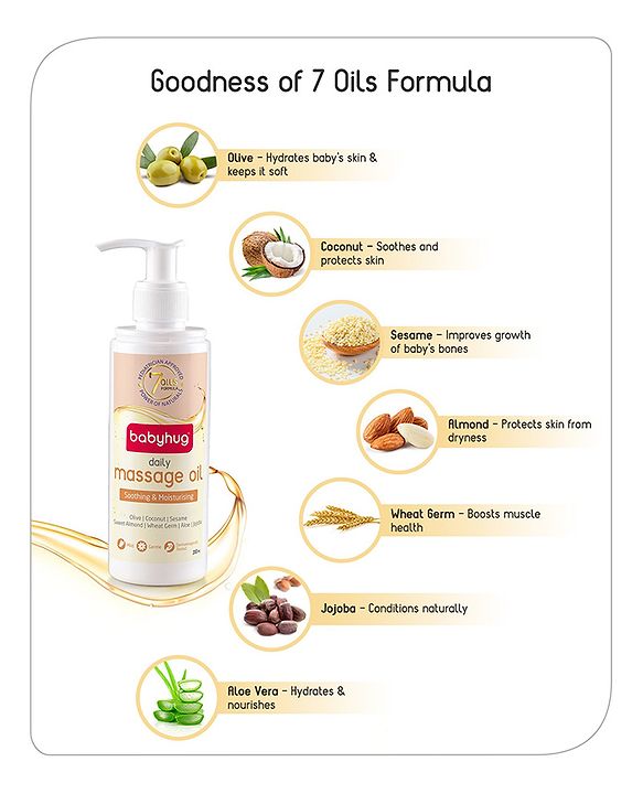Babyhug Daily Massage Oil - 200 ml
