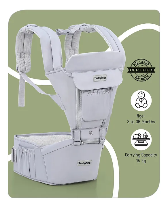 Babyhug Cherish 5 in 1 Hip Seat cum Baby Carrier Dark Grey Online in India Buy at Best Price from FirstCry 3442042