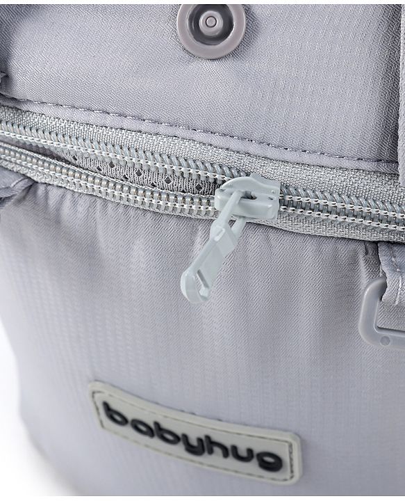 Babyhug Cherish 5-in-1 Hip Seat Baby Carrier:  Ergonomic design with padded straps, Breathable fabric, Foldable head support, storage pockets, and 5 carrying positions for babies up to 15 kg-Grey
