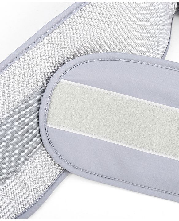 Babyhug Cherish 5-in-1 Hip Seat Baby Carrier:  Ergonomic design with padded straps, Breathable fabric, Foldable head support, storage pockets, and 5 carrying positions for babies up to 15 kg-Grey