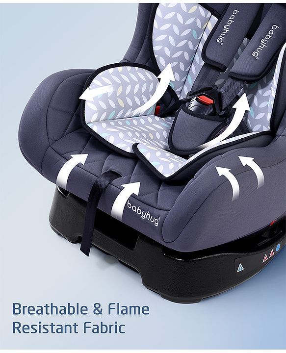 Babyhug Expedition ECE R44/04 Safety Certified 3 in 1 Convertible Car Seat With Recliner with 1 Year Warranty - Grey