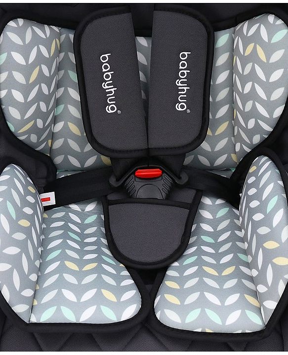 Babyhug Expedition ECE R44/04 Safety Certified 3 in 1 Convertible Car Seat With Recliner with 1 Year Warranty - Grey