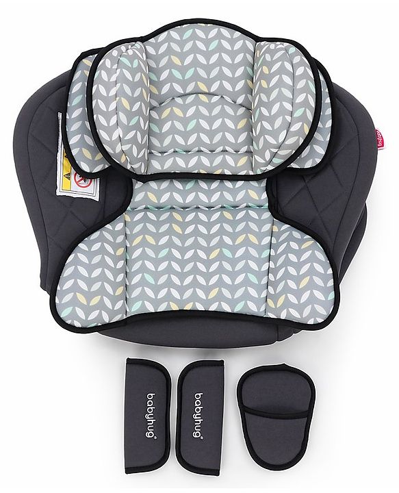 Babyhug Expedition ECE R44/04 Safety Certified 3 in 1 Convertible Car Seat With Recliner with 1 Year Warranty - Grey