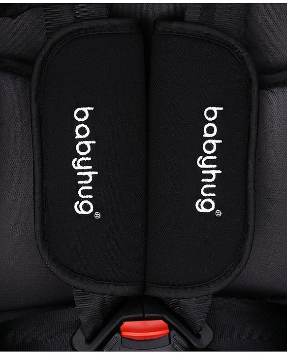 Babyhug Expedition 3 in 1 Convertible Car Seat With Recliner 1 Year Warranty - Black Grey| Side Impact Protection| Head Support| Adjustable Headrest| Safety Harness| Removable & Washable Seat Cover