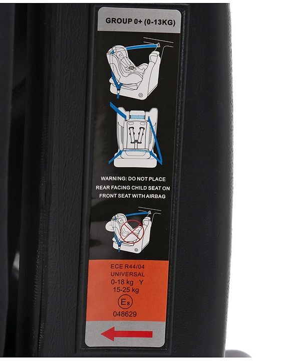 Babyhug Expedition 3 in 1 Convertible Car Seat With Recliner 1 Year Warranty - Black Grey| Side Impact Protection| Head Support| Adjustable Headrest| Safety Harness| Removable & Washable Seat Cover