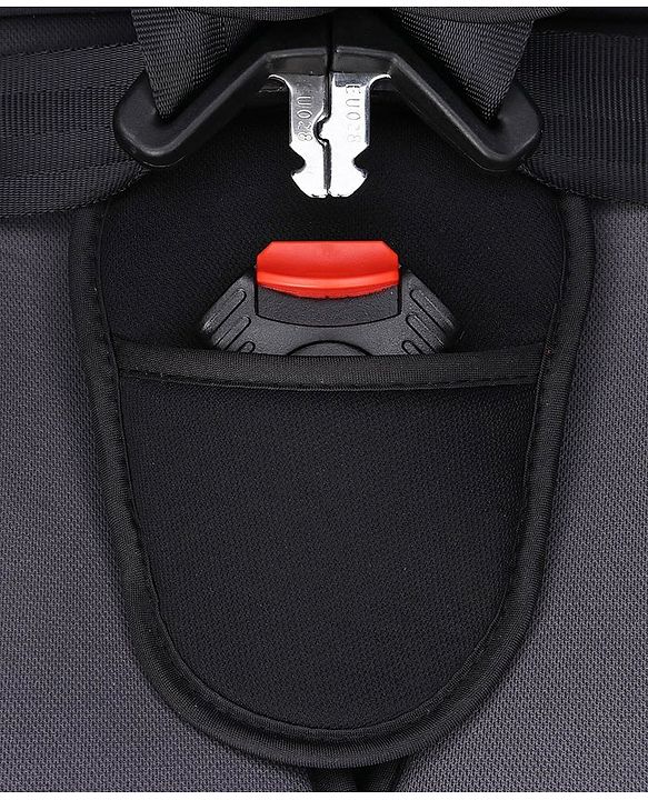 Babyhug Expedition 3 in 1 Convertible Car Seat With Recliner 1 Year Warranty - Black Grey| Side Impact Protection| Head Support| Adjustable Headrest| Safety Harness| Removable & Washable Seat Cover