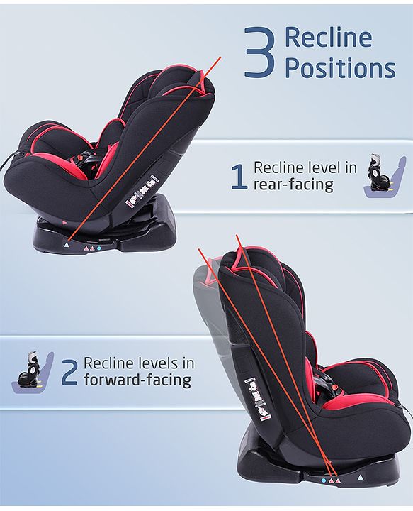 Babyhug Expedition ECE R44/04 Safety Certified 3 in 1 Convertible Car Seat With Recliner with 1 Year Warranty - Grey