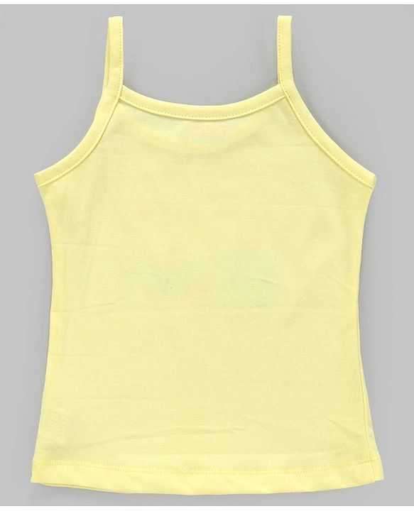 Babyhug 100% Cotton Sleeveless Slips Ice Cream Print Pack of 3 - White Yellow Blue