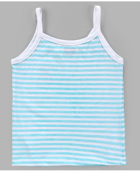 Babyhug 100% Cotton Sleeveless Slips Ice Cream Print Pack of 3 - White Yellow Blue