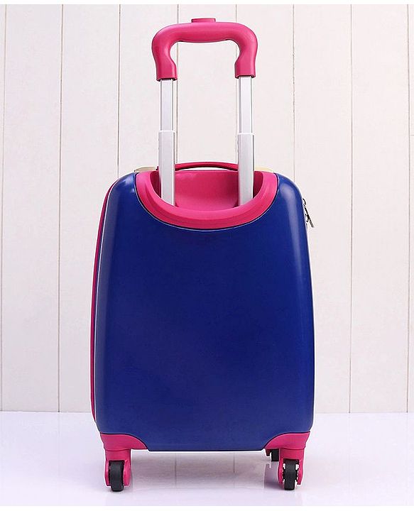 Babyhug Kid's Small 1 Day Trip Trolley Bag Owl Print - 18 Inches| Shock Resistant| Telescopic Handle| Water Resistant| Easy Zipper Closure| Durable Wheels