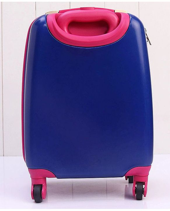 Babyhug Kid's Small 1 Day Trip Trolley Bag Owl Print - 18 Inches| Shock Resistant| Telescopic Handle| Water Resistant| Easy Zipper Closure| Durable Wheels