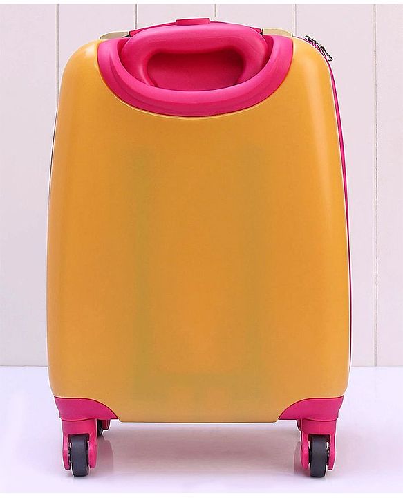 Babyhug Kid's Small 1 Day Trip Trolley Bag Giraffe Print - 18 Inches| Shock Resistant| Telescopic Handle| Water Resistant| Easy Zipper Closure| Durable Wheels