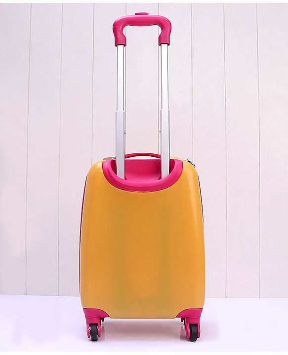 Babyhug Kid's Small 1 Day Trip Trolley Bag Giraffe Print - 18 Inches| Shock Resistant| Telescopic Handle| Water Resistant| Easy Zipper Closure| Durable Wheels