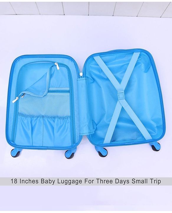Babyhug Kid's Small 1 Day Trip Trolley Bag Puppy Print - 18 Inches| Shock Resistant| Telescopic Handle| Water Resistant| Easy Zipper Closure| Durable Wheels