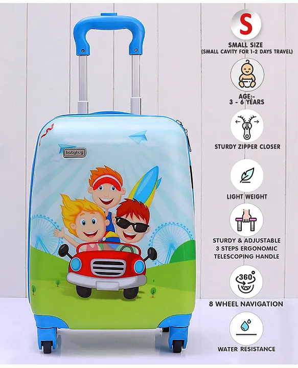 Babyhug Kids Small 1 Day Trip Trolley Bag Car Print 18 Inches Online in  India, Buy at Best Price from  - 3466242