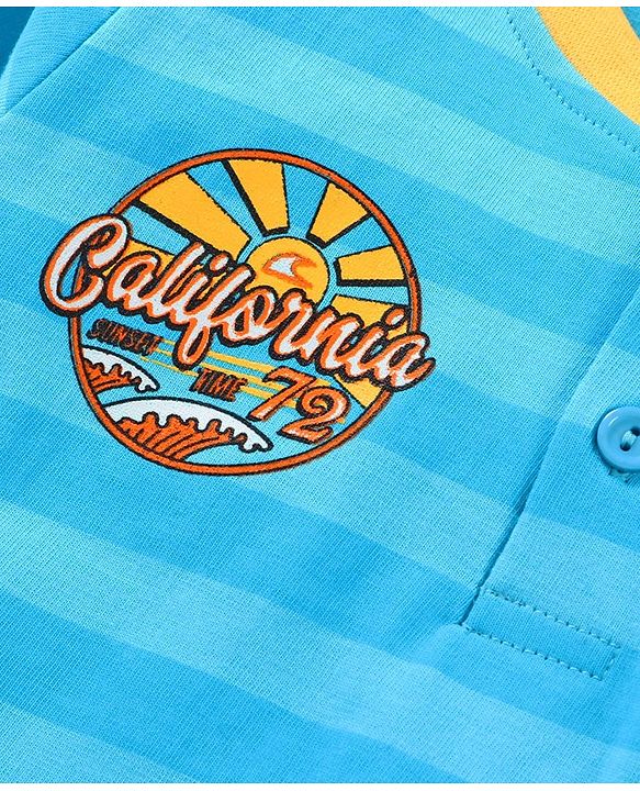 Babyhug Half Sleeves Striped Tee - Blue