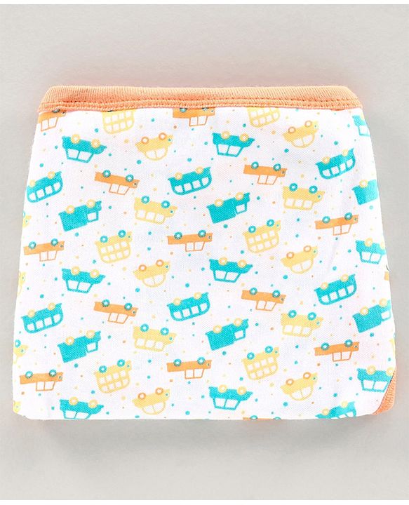 Babyhug Interlock Cloth Nappy Set of 5 Extra Small - Vehicle Print