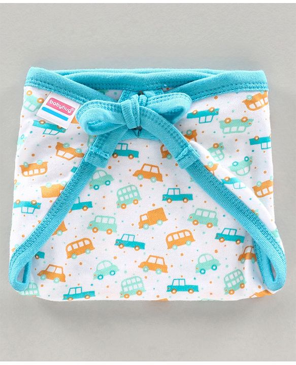 Babyhug Interlock Cloth Nappy Set of 5 Extra Small - Vehicle Print