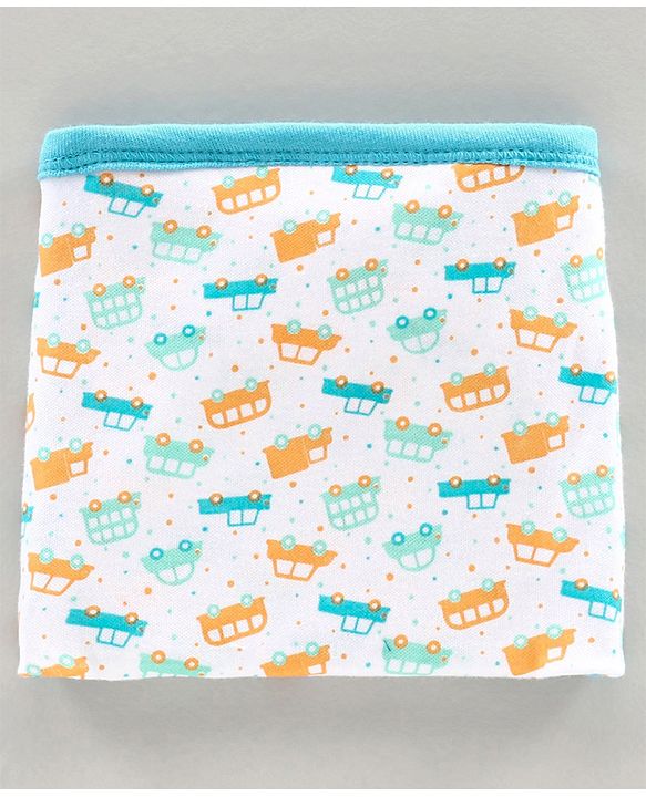 Babyhug Interlock Cloth Nappy Set of 5 Extra Small - Vehicle Print