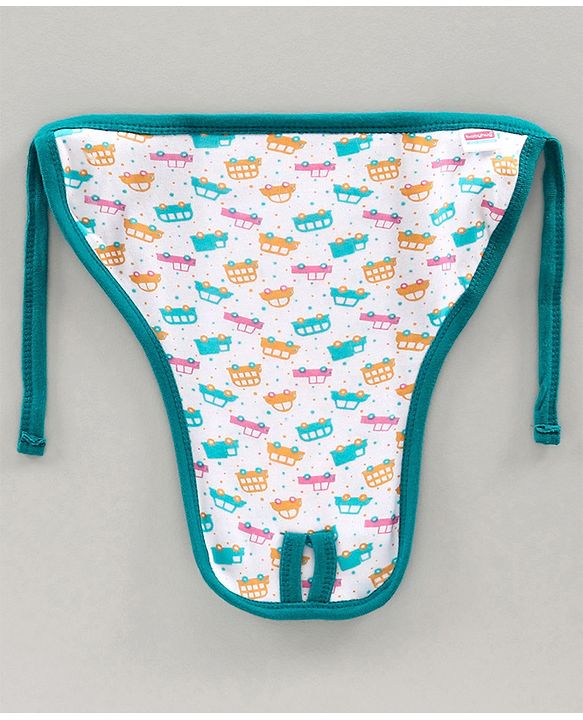 Babyhug Interlock Cloth Nappy Set of 5 Extra Small - Vehicle Print