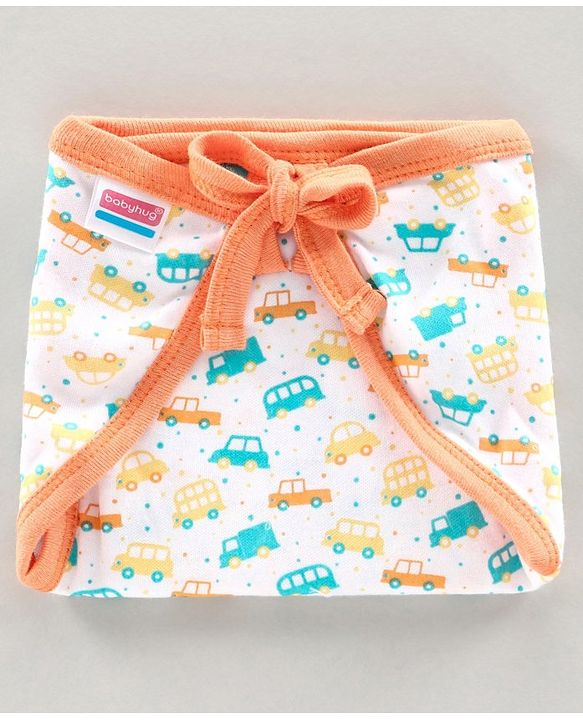 Babyhug Interlock Cloth Nappy Set of 5 Extra Small - Vehicle Print