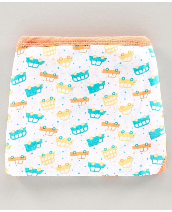 Babyhug Interlock Cloth Nappy Set of 5 Extra Small - Vehicle Print