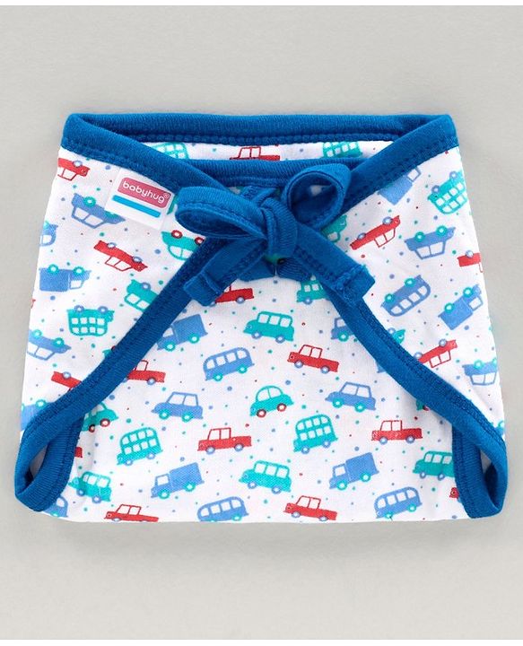 Babyhug Interlock Cloth Nappy Set of 5 Extra Small - Vehicle Print