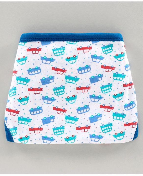Babyhug Interlock Cloth Nappy Set of 5 Extra Small - Vehicle Print