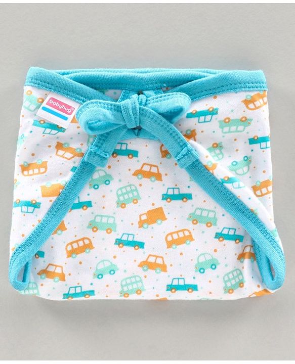 Babyhug Interlock Cloth Nappy Set of 5 Extra Small - Vehicle Print