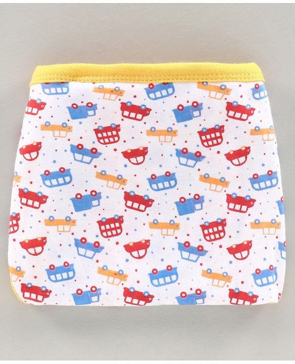 Babyhug Interlock Cloth Nappy Set of 5 Extra Small - Vehicle Print