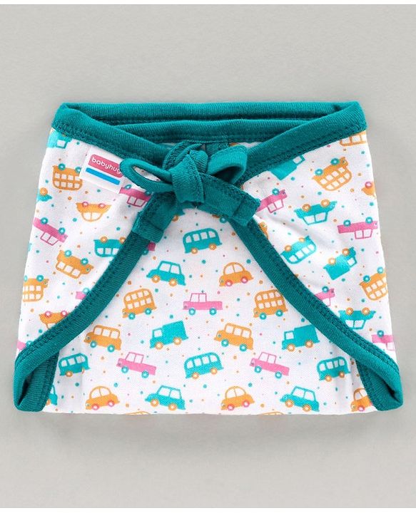 Babyhug Interlock Cloth Nappy Set of 5 Extra Small - Vehicle Print