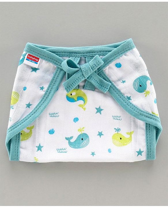 Babyhug Muslin Cloth Nappy Set of 5 Extra Small - Multicolor Printed