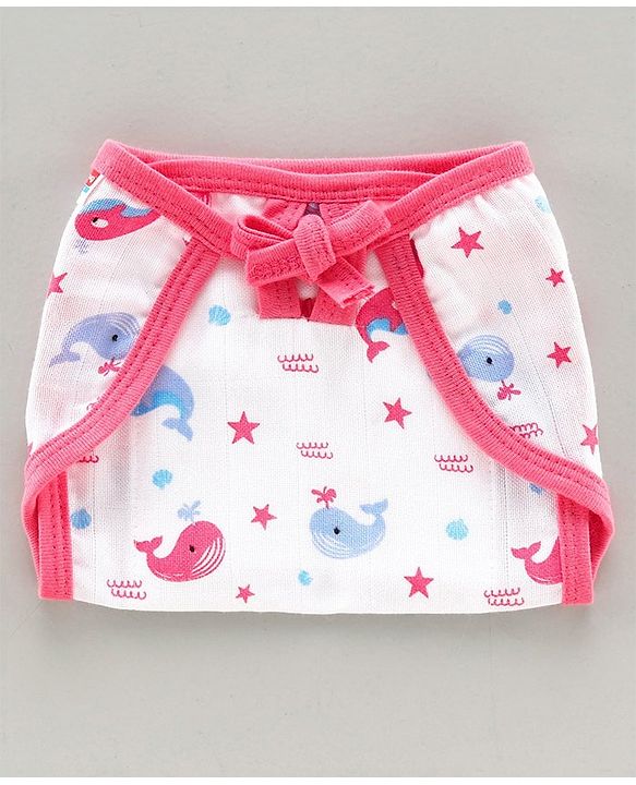 Babyhug Muslin Cloth Nappy Set of 5 Extra Small - Multicolor Printed