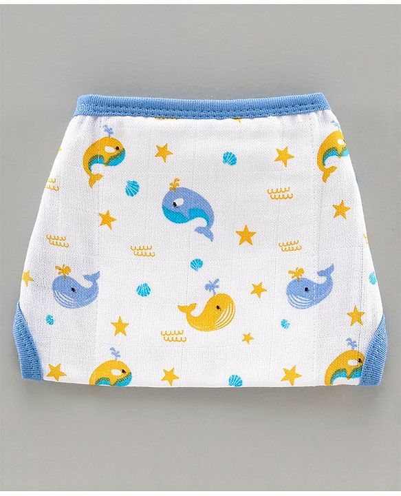 Babyhug Muslin Cloth Nappy Set of 5 Extra Small - Multicolor Printed